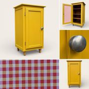 Buffet parisien art déco ocre jaune