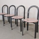 Suite of 4 80s design chairs published by Samo