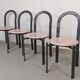 Suite of 4 80s design chairs published by Samo