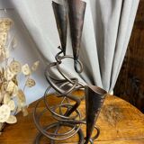 Triple-entwined iron chandelier