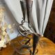Triple-entwined iron chandelier