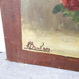 Painting flowers old oil