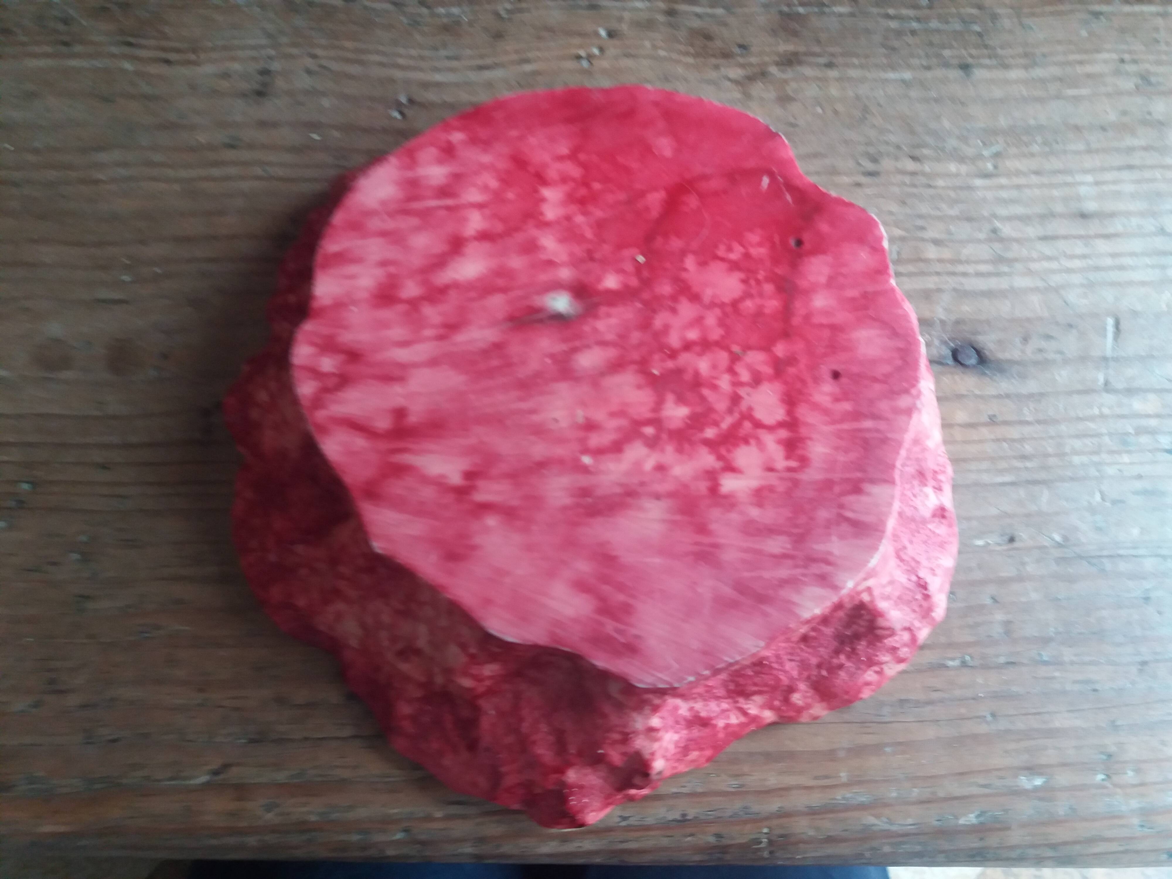 Cendrier albatre rouge