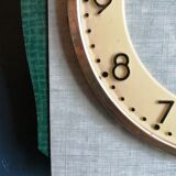 Clock formica vintage silent wall square "FFR golden green"