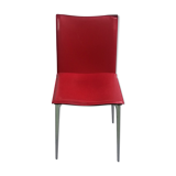 Chaise vintage cuir rouge