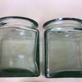 Set of 5 jars glass and Cork. 1970
