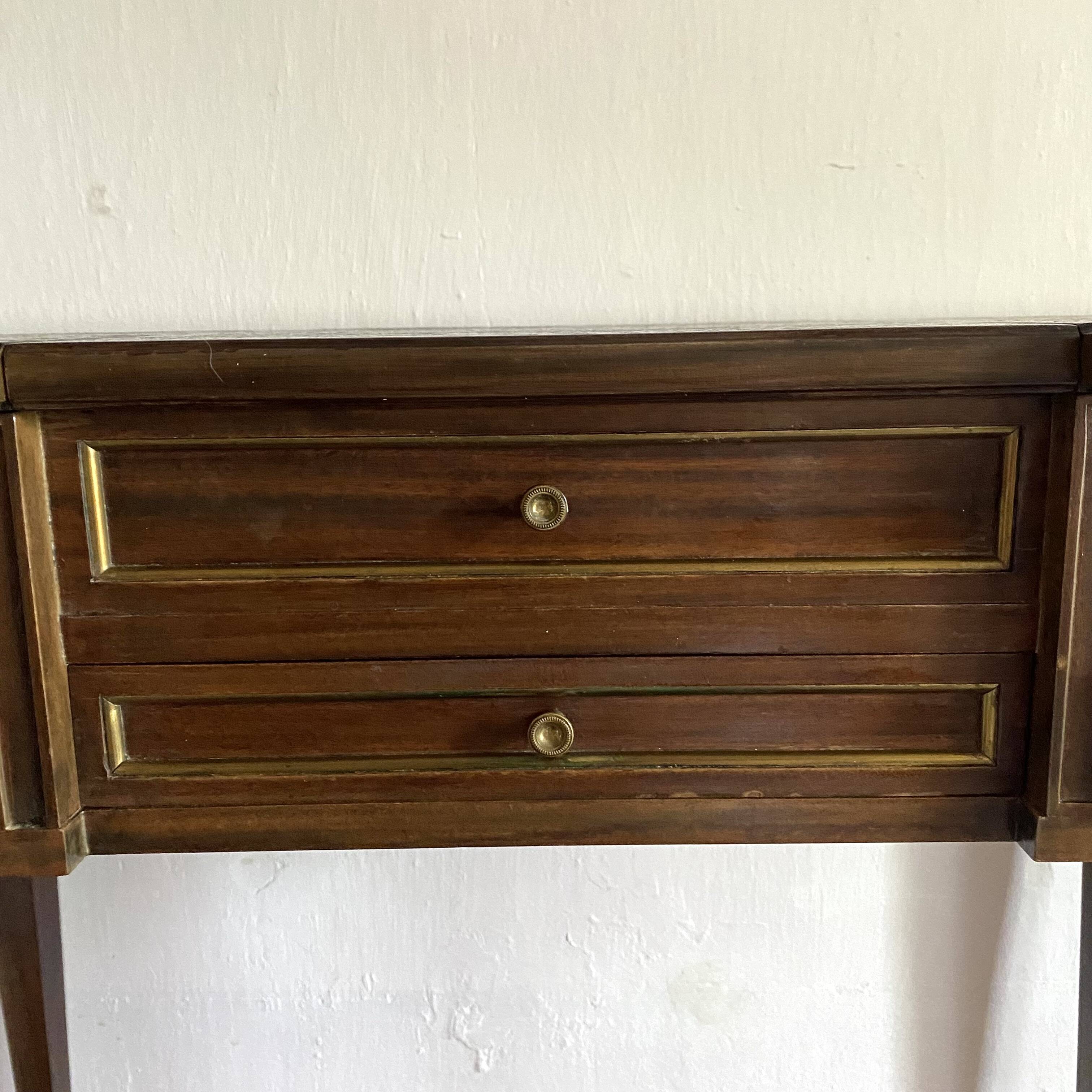 Dressing table, Louis XVI style mahogany side desk