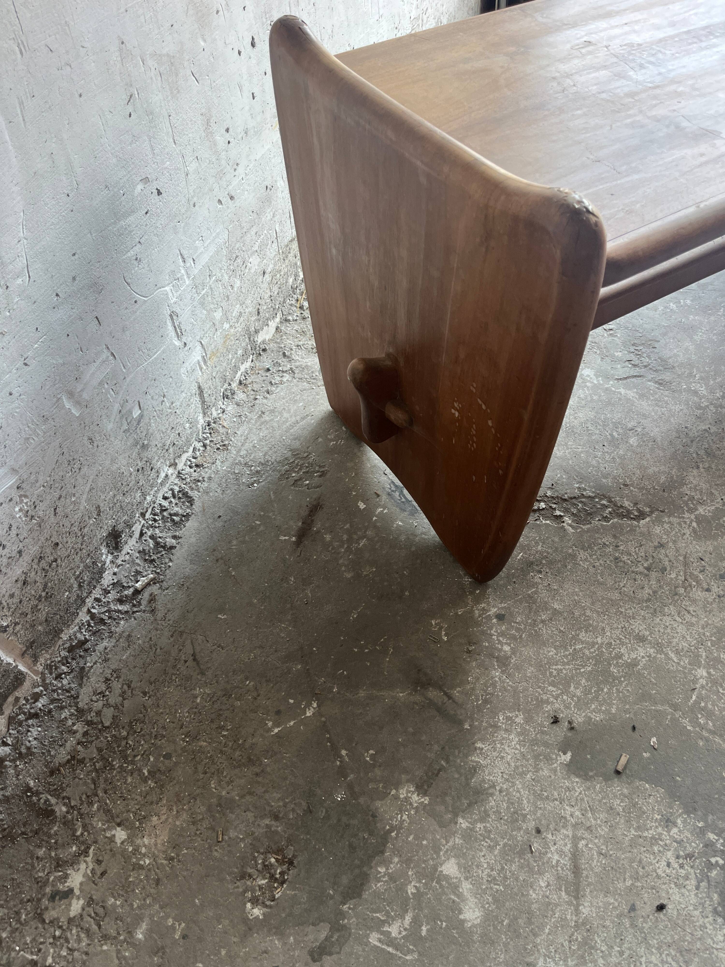Vintage sculptural coffee table in wood