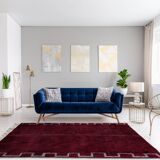 Modern Moroccan carpet dark red