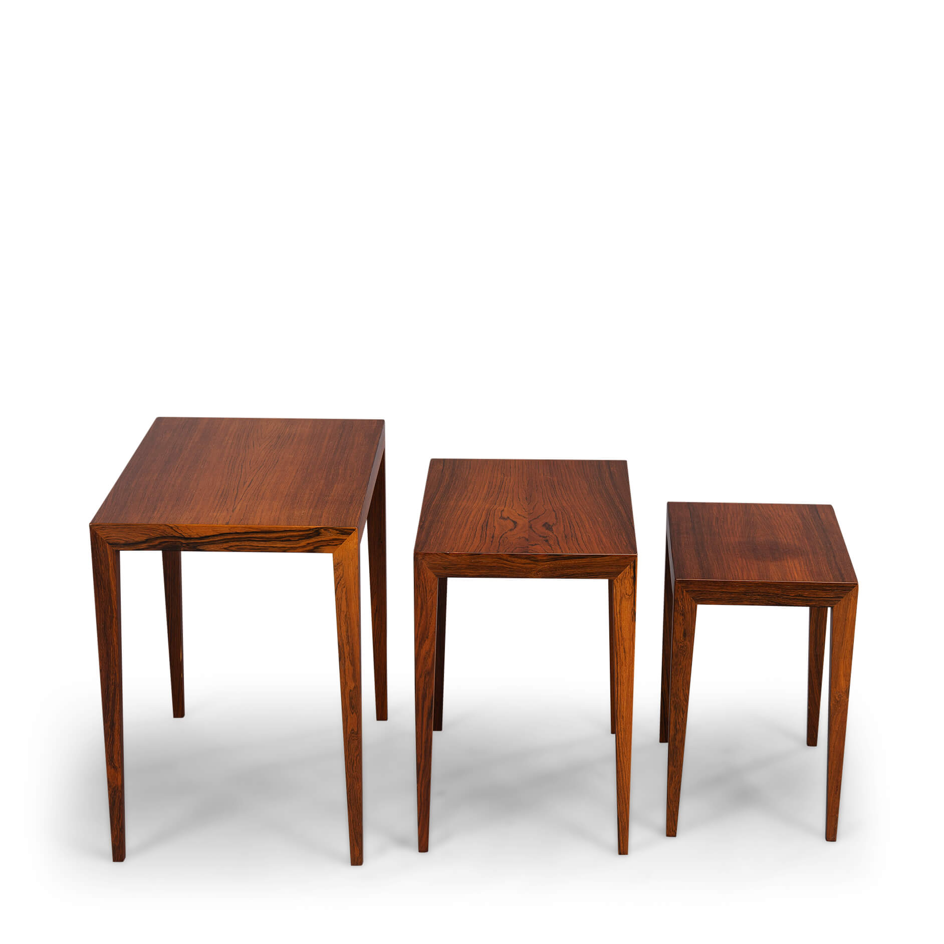 Rosewood side tables by Severin Hansen, set of 3
