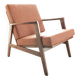 Vintage rust bronze armchair Scandinavian design 1960