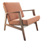 Fauteuil vintage bronze rouille scandinave design 1960