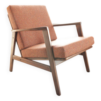 Vintage rust bronze armchair Scandinavian design 1960