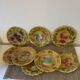 Set of 8 dessert plates in Sarreguemines slip