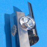 Pair of 70s designer wall lights in chrome metal
