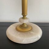 Onyx and brass ashtray on stand