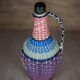 Braided thread bottle, plastic thread, scoubidou bottle, glass bottle, interior decoration,