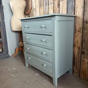 Commode de style Art Déco verte (rénovée)