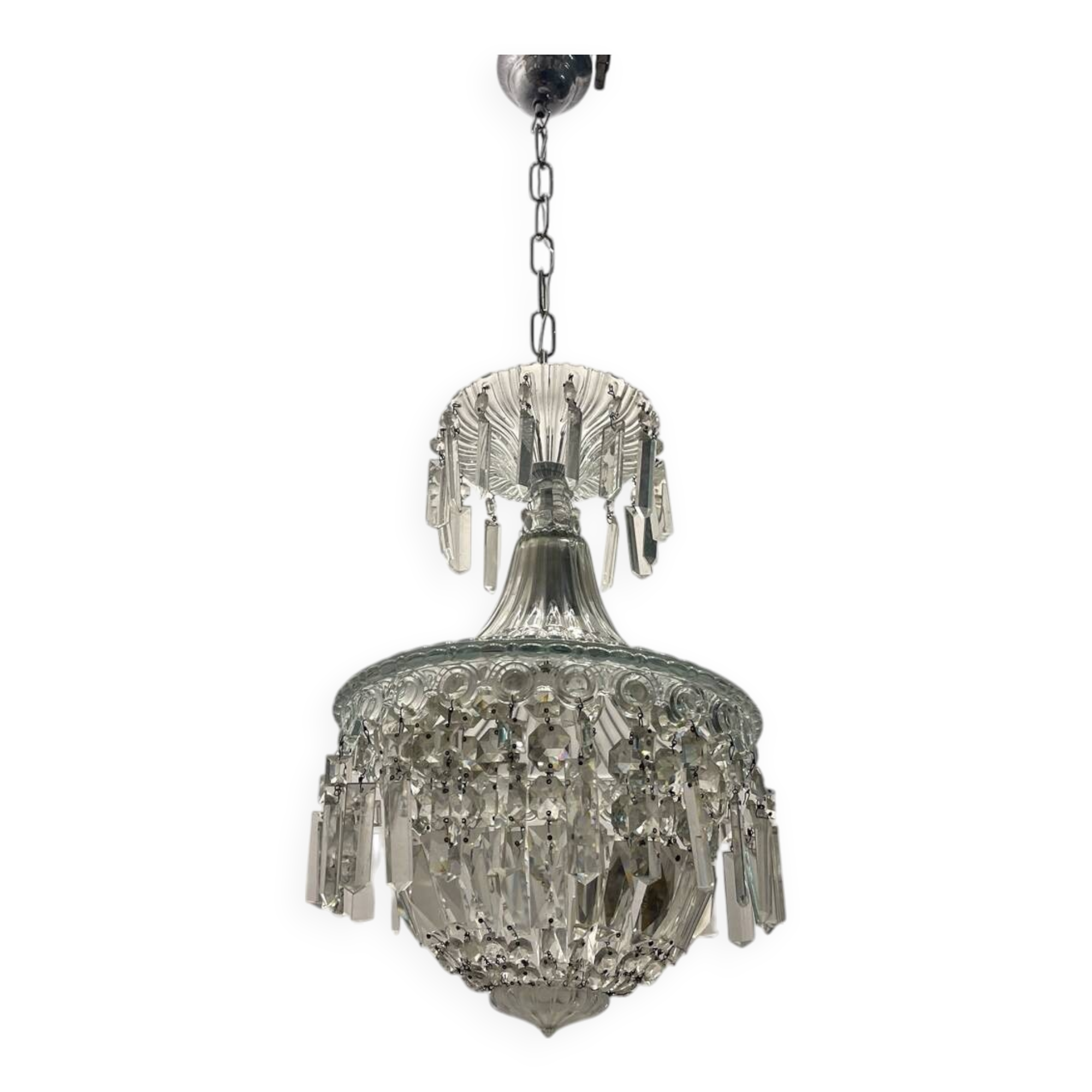 Murano Glass Crystal Light Pendant 1950’s