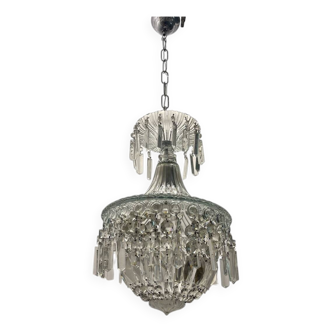 Suspension en cristal de verre de Murano des années 1950