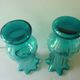 Pair of bride in blue duck glass vases of the 1920s