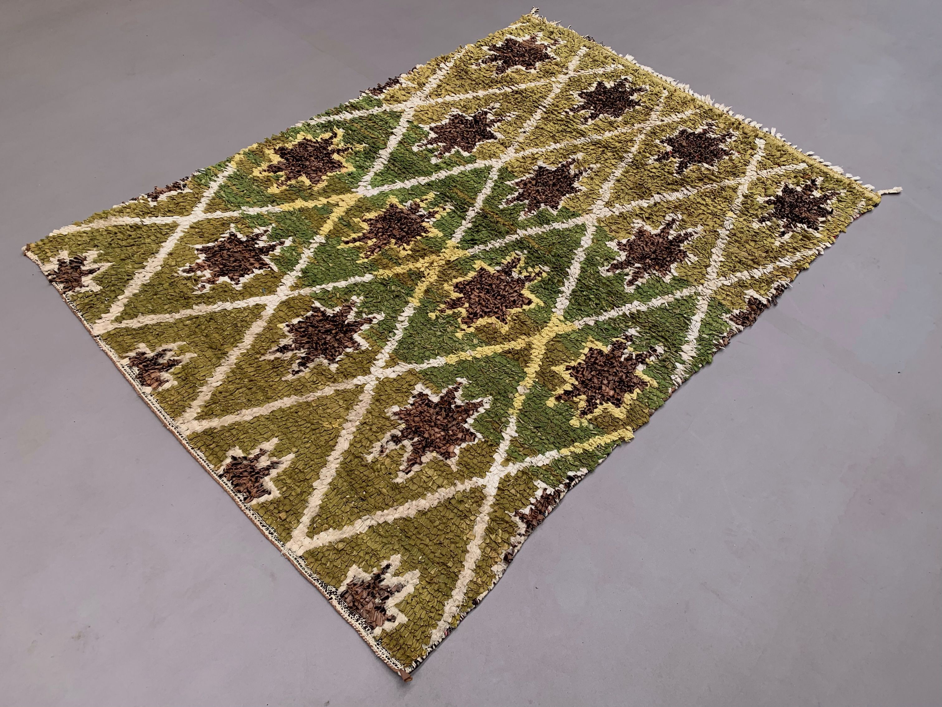 Vintage Moroccan Berber Boucherouite Rug 210x148 cm Atlas, Tribal