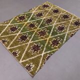 Vintage Moroccan Berber Boucherouite Rug 210x148 cm Atlas, Tribal