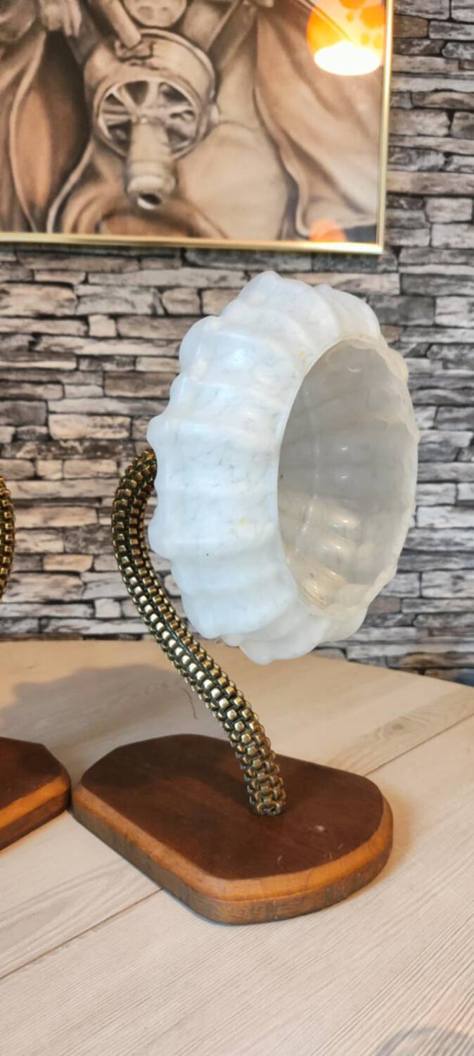 Art Deco 1950s brass wall lights