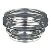 Baccarat crystal dish with wavy profile, acid-etched mark.