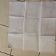 6 serviettes en lin écru avec broderies beige faites main.