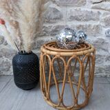 Vintage rattan stool
