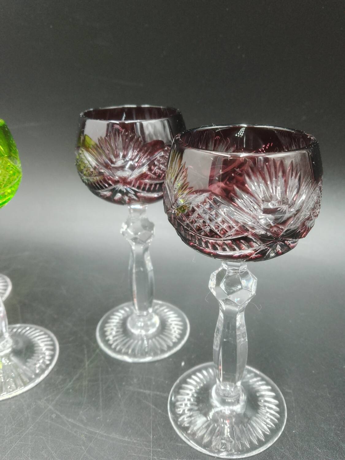 6 Nachtmann Weinrömer Crystal Liqueur Glasses