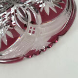 Empty pocket, red cut crystal bowl