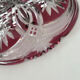 Empty pocket, red cut crystal bowl