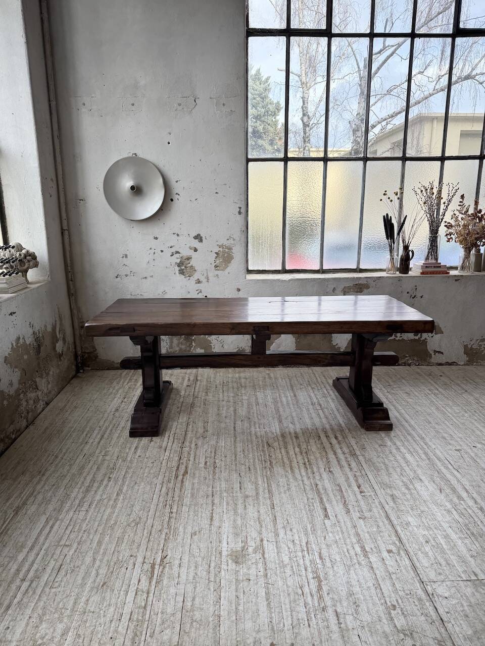 Table de monastère XXL en chêne, 19ème s.