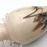 Sulfur glass vase with artistic polychrome inclusion 20.5 cm