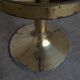 Tabouret de bar italien mid-century modern en laiton et cuir