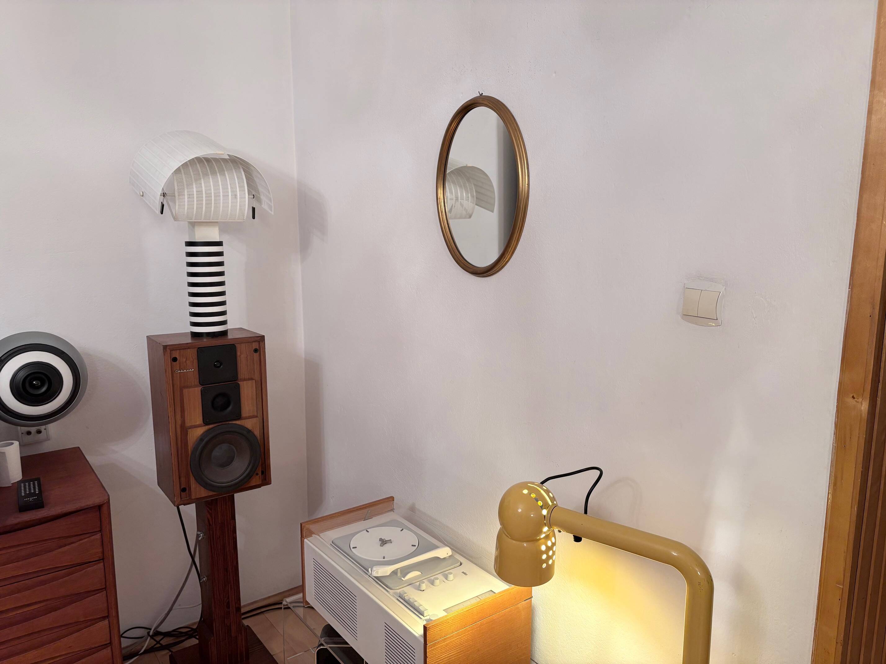 Mirror in a gilded wooden frame, Germany, 1960s