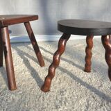 Set 2 nature deco milking stools