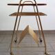 Table desserte porte-vinyles et platine vintage