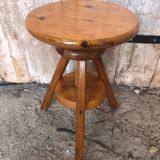 Vintage light wood tripod screw painter's stool