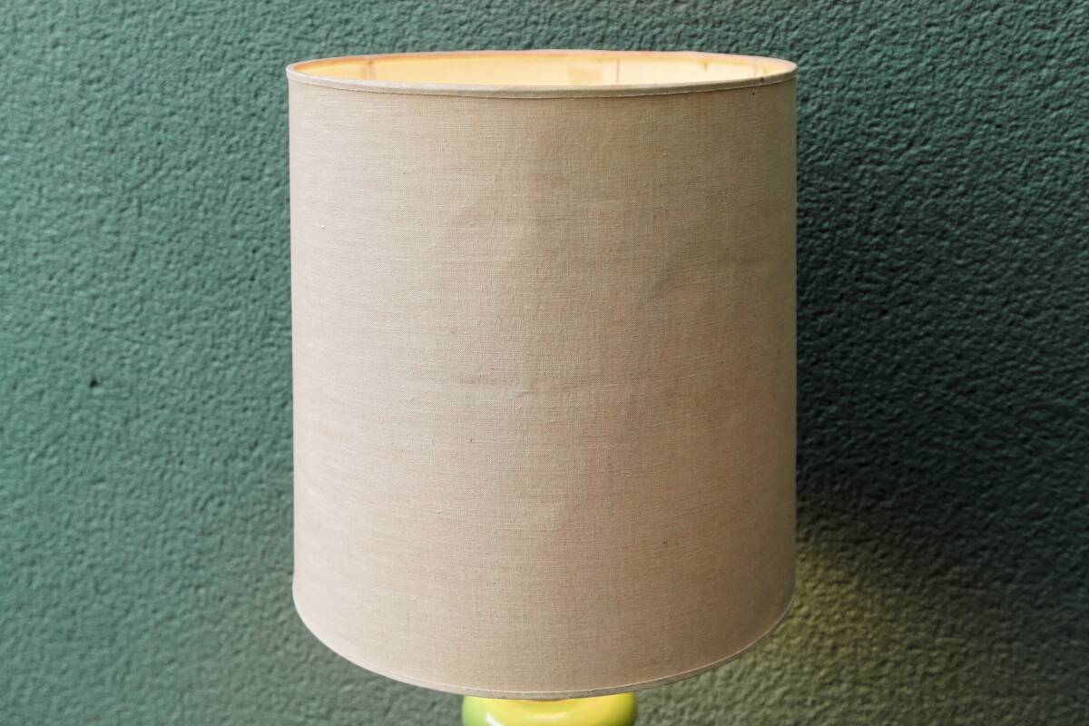 Vintage 70s lamp, turned wooden base