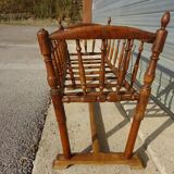 Solid walnut baby cot