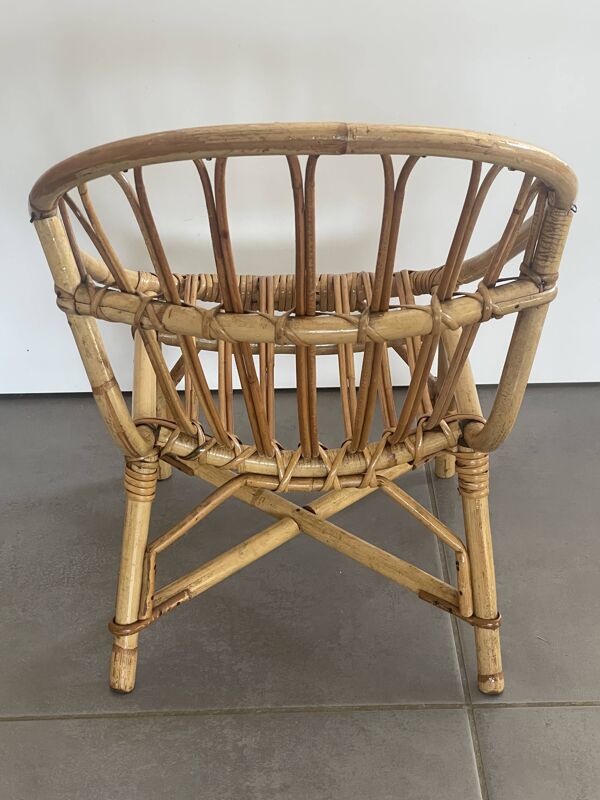 Fauteuil enfant en rotin