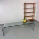 Modern Italian glass waterfall side table attr  Fiam, 1980s