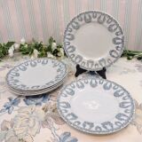 6 Saint Amand plates, Colbert model