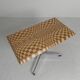 Coffee table made from hundreds of wooden blocks in a psychedelic pattern, 1990s.