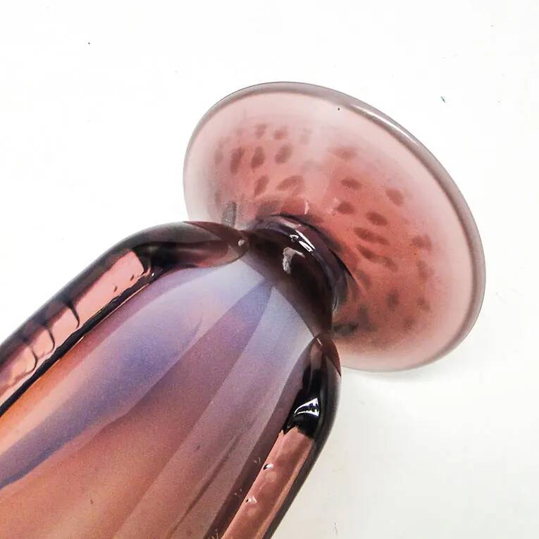 Modernism vase, purple glass, designed by J. Słuczan-Orkusz, Poland, 1970s