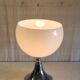 Table lamp in chrome metal and white globe - mid 20th century.