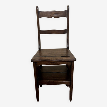 Travail d’art populaire vers 1900: chaise escabeau